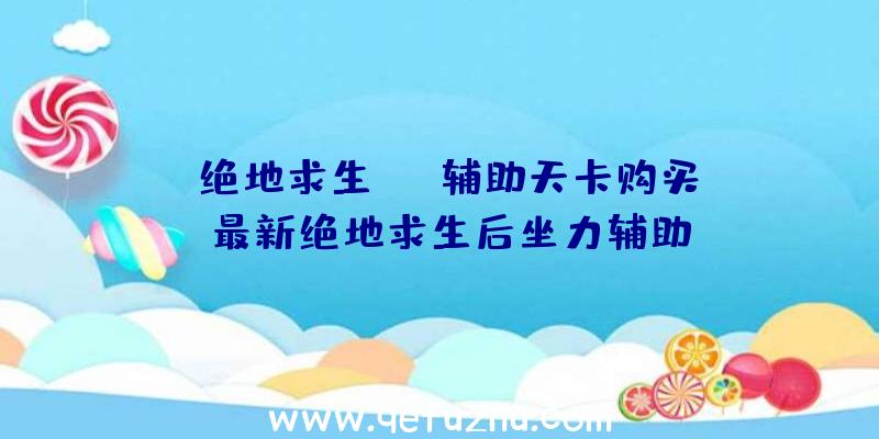 「绝地求生rst辅助天卡购买」|最新绝地求生后坐力辅助